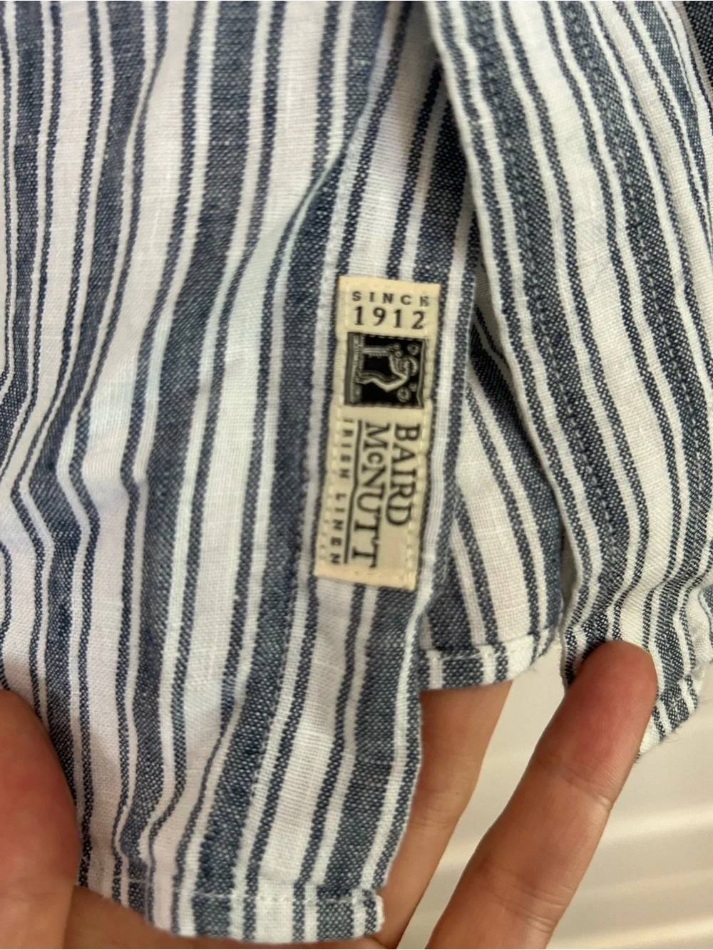 J. Crew Men's Vertical Stripe Button-Down Shirt - Blue & White